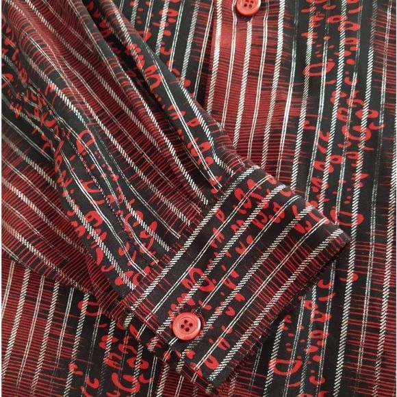 Pronti Collection by Phita Red & Black Long Sleeve Button Down Shirt - Picture 3 of 11
